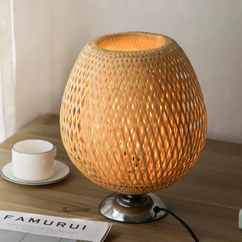 Fiorani Casa | Vintage Bamboe Boho Tablelamp for Timeless Elegance NaLani
