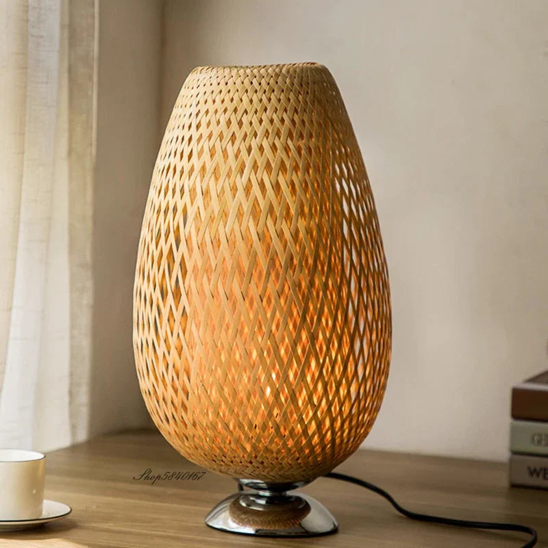 Fiorani Casa | Vintage Bamboe Boho Tablelamp for Timeless Elegance NaLani