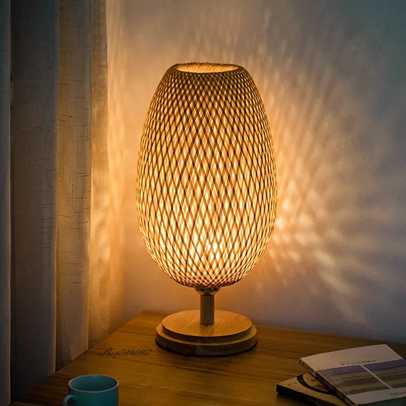Fiorani Casa | Vintage Bamboe Boho Tablelamp for Timeless Elegance NaLani