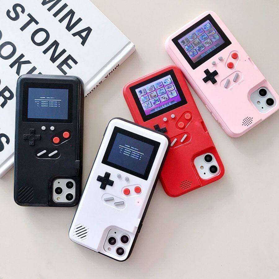 Retro Gaming Phone Case With 36 Classic Arcade Games Pink NALANI