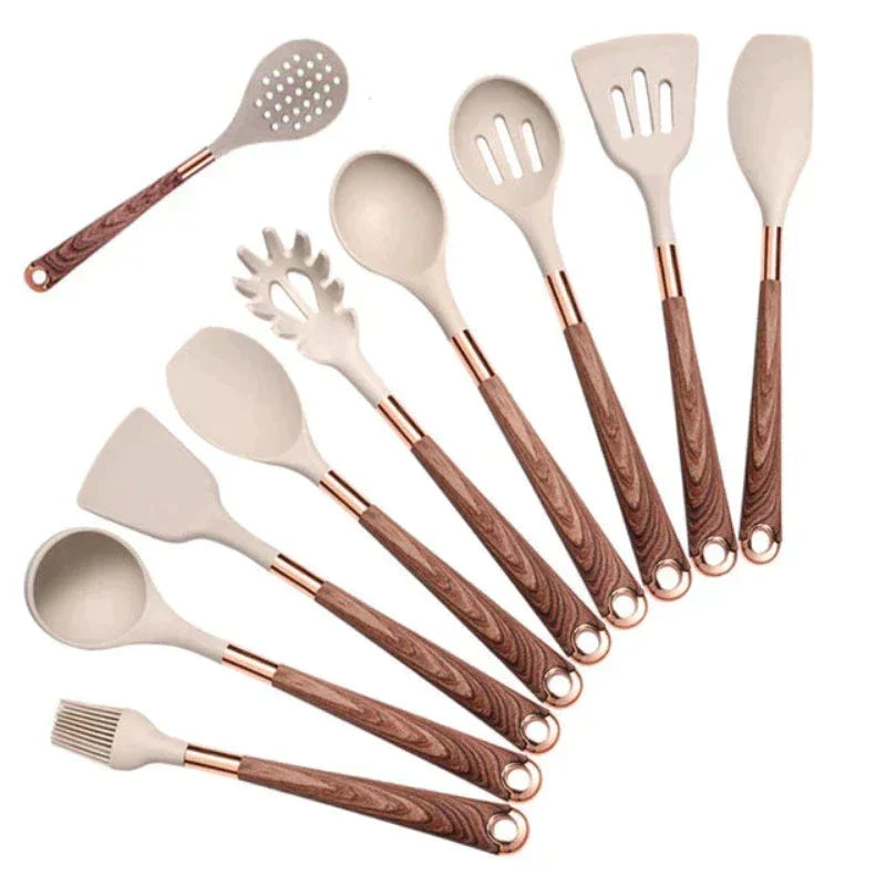 Silicone Kitchen Utensil Set 10 Pieces Nonstick Durable NALANI