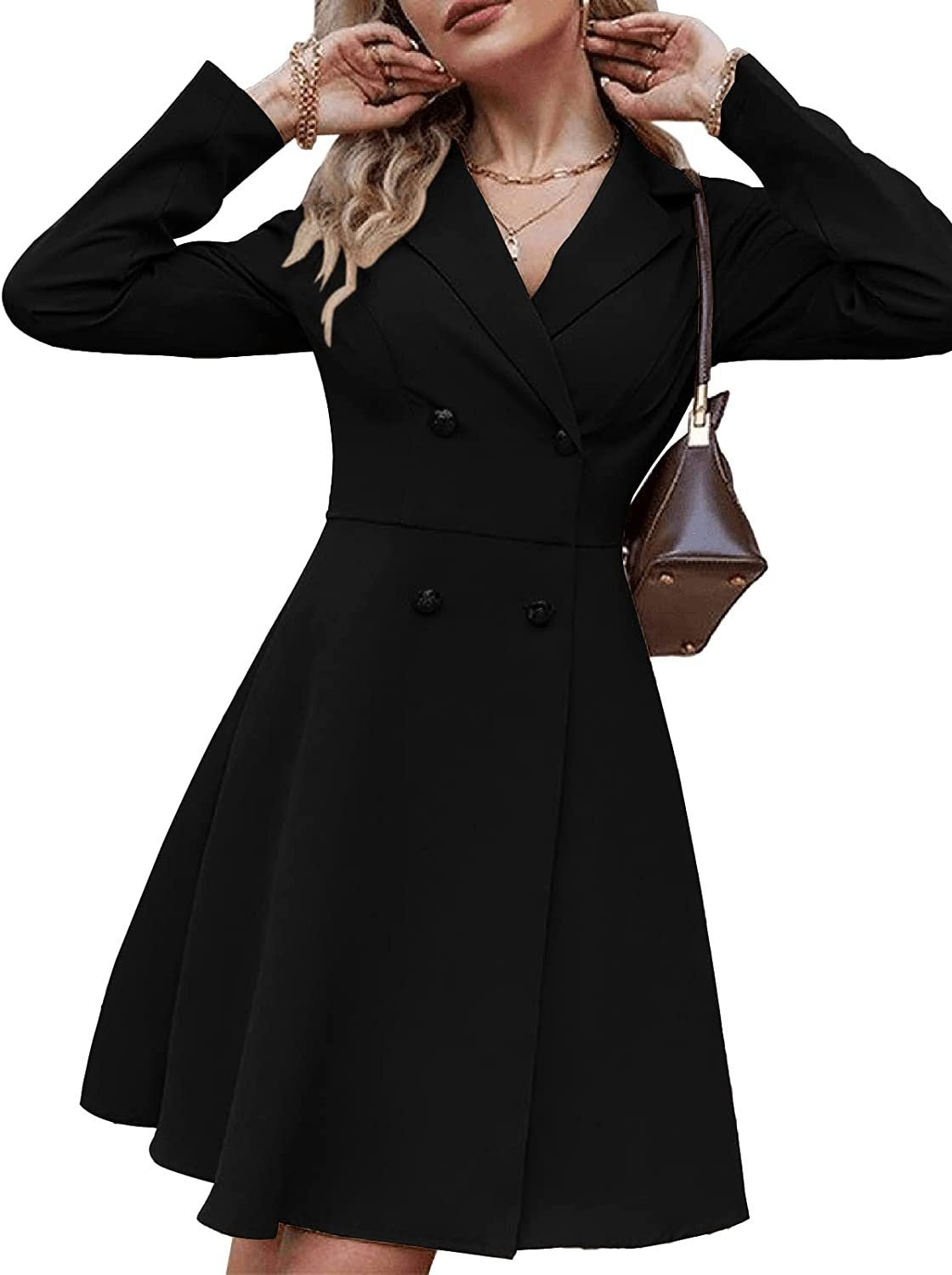 Nalani Women’s Trench Coat – Tailored Fit – Double-Breasted – Notched Lapel – Knee Length