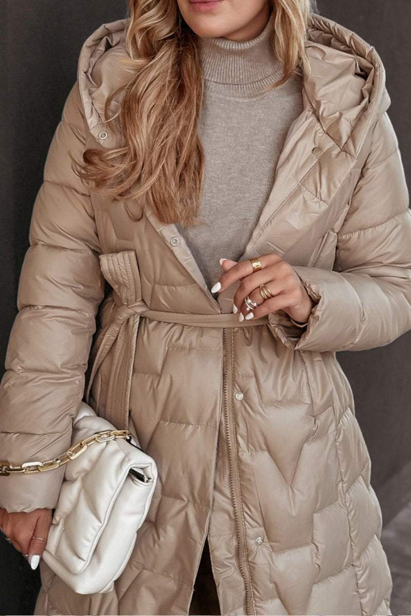 Padded Mid Length Winter Coat With Hood For Women Today NALANI