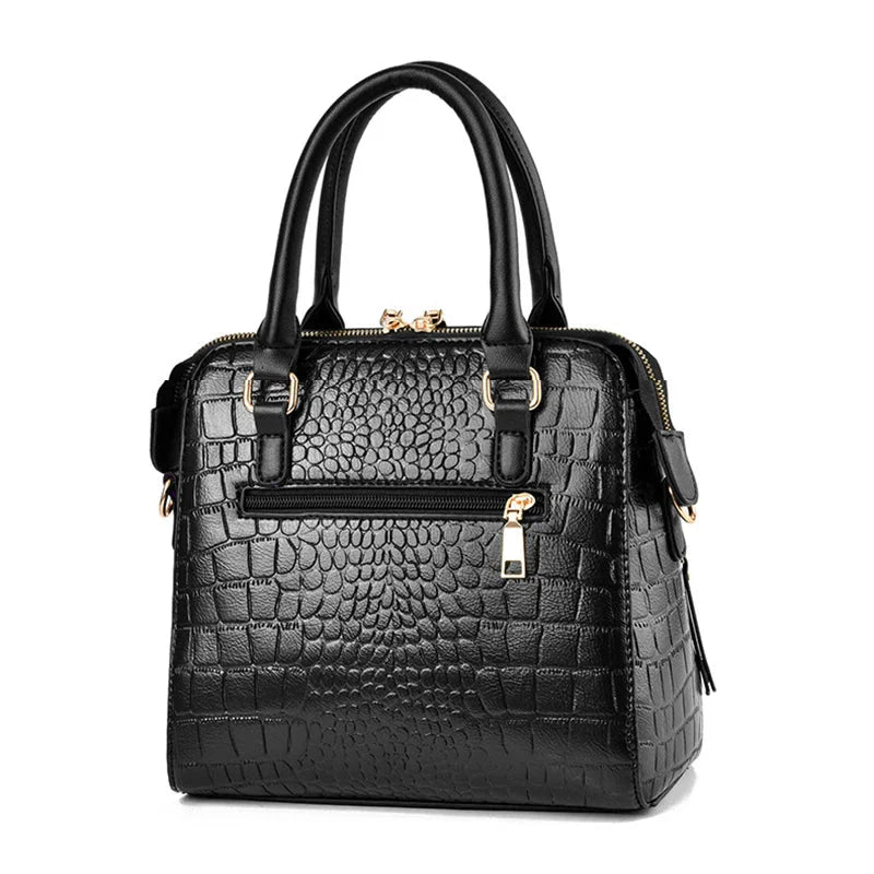 Vegan Leather Crocodile Design Bag For Women NALANI