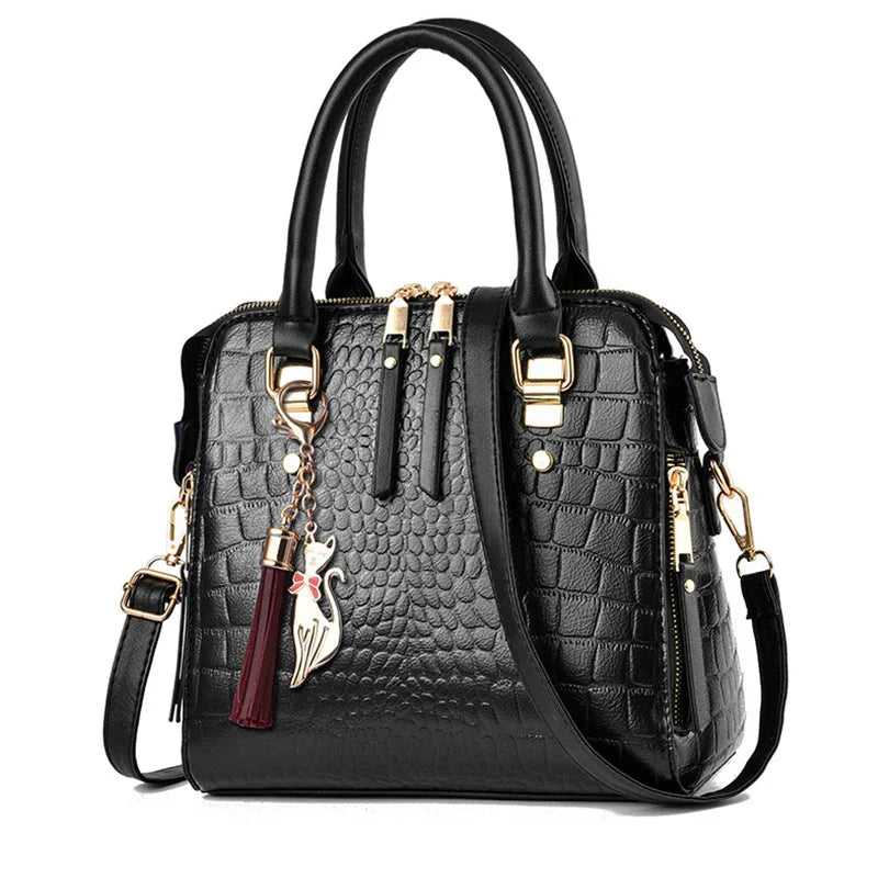 Vegan Leather Crocodile Design Bag For Women NALANI