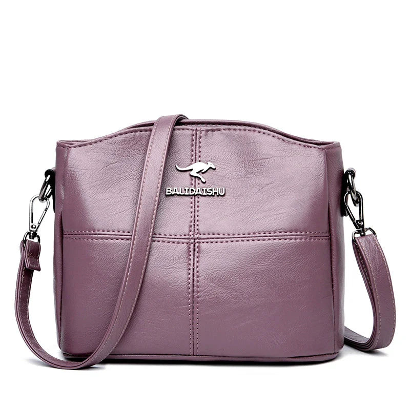 Vegan Leather Handbag For Women Large Everyday Tote Purple NALANI