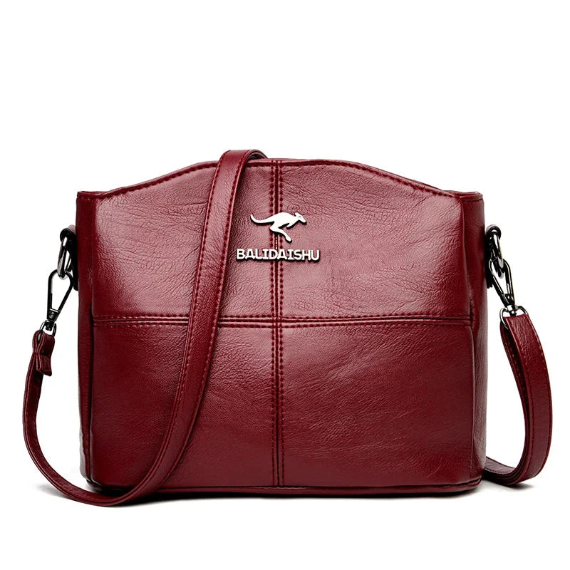 Vegan Leather Handbag For Women Large Everyday Tote Red NALANI