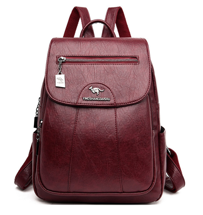 Leather Women Backpack Durable Elegant Daypack For Travel NALANI