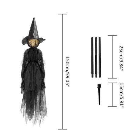 Illuminated Halloween Witch Staffs for Spooky Decorations NaLani
