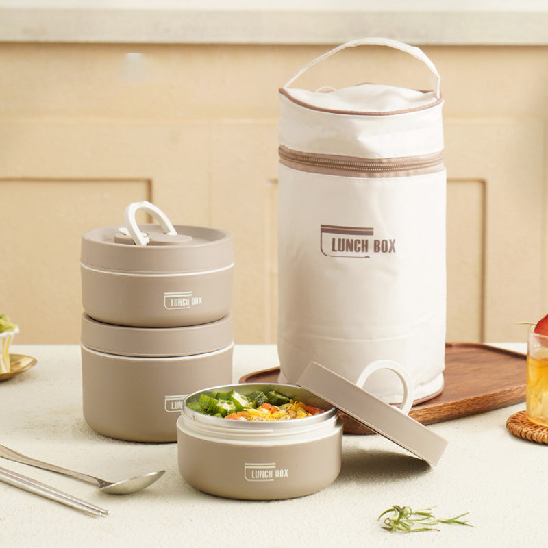 Multi Layer Insulated Lunch Box With Free Carry Bag NALANI