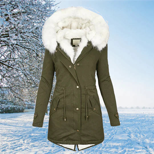 Women's long sleeve warm winter coat