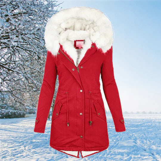Women's long sleeve warm winter coat