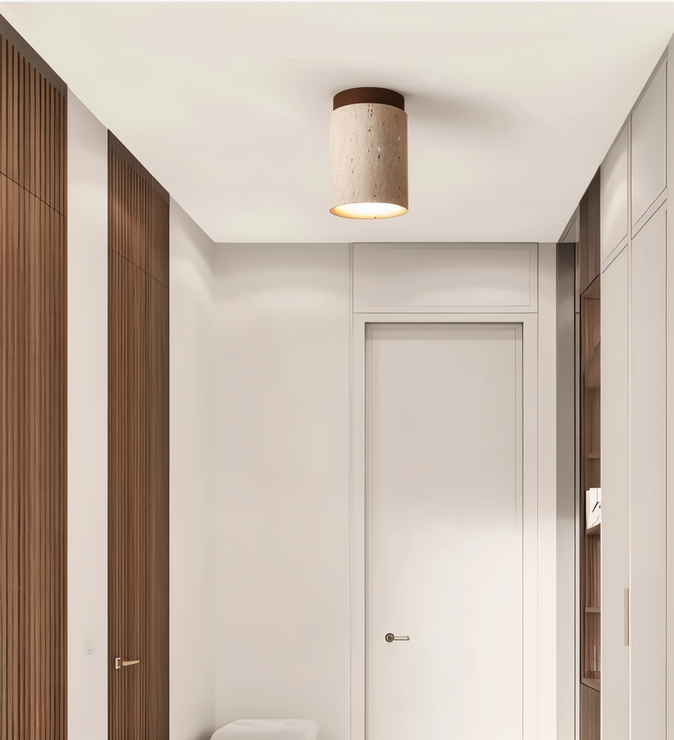 Marble & Wood Flush Mount Spotlight for Elegant Lighting NaLani