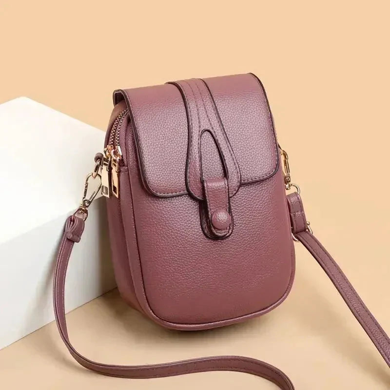 Retro Vegan Leather Small Shoulder Bag For Women Everyday Purple NALANI