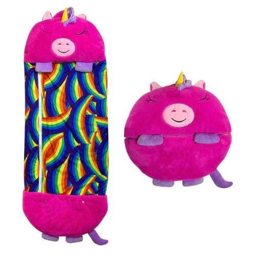Magical Kids Plush Sleeping Bag With Pillow All In One Pink unicorn NALANI