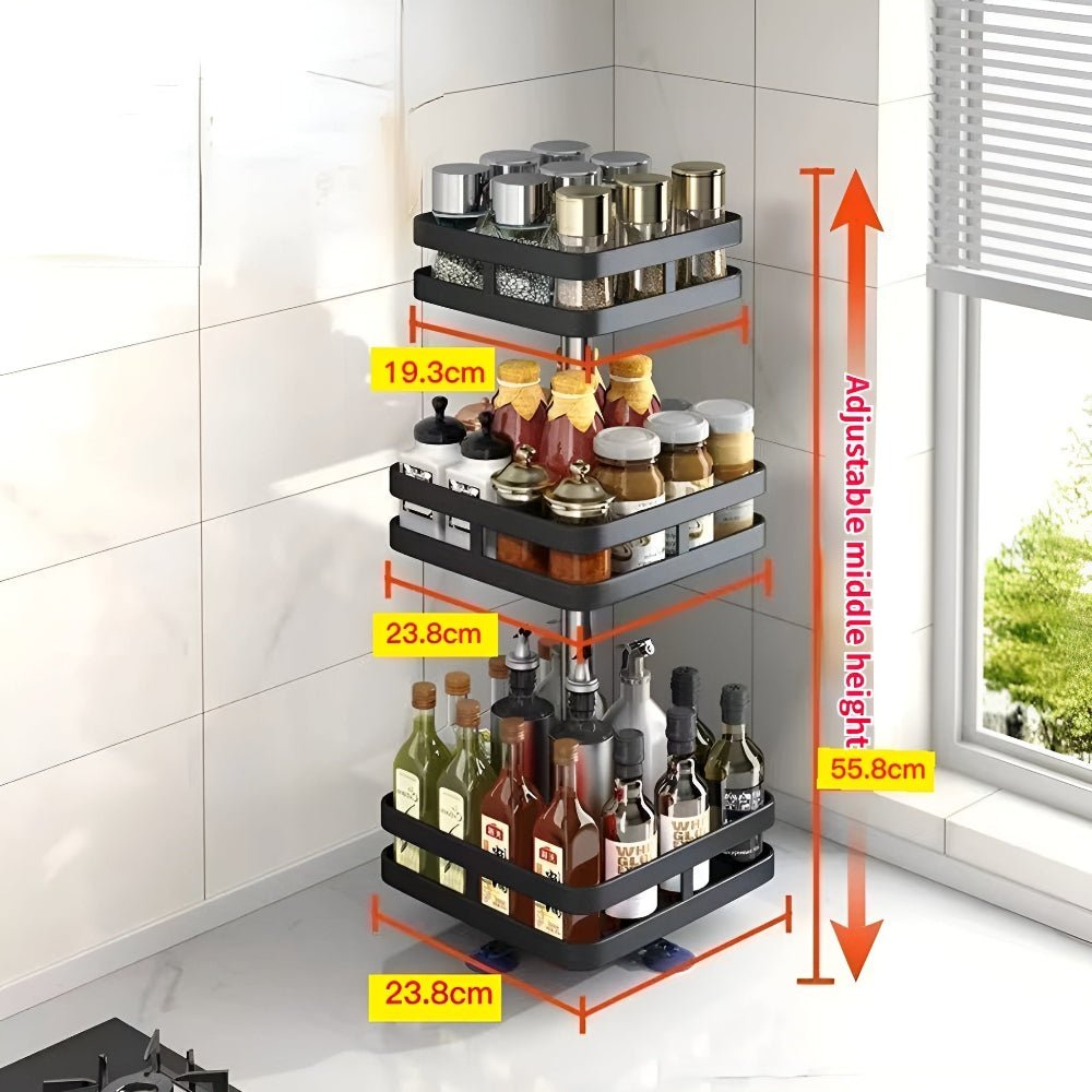 360 Degree Rotating Spice Rack For Kitchen Organization - Nalani - UK Fashion Clothing and Decor