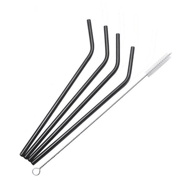 Eco Friendly Matte Metal Straws Set Reusable Kitchen - Nalani - UK Fashion Clothing and Decor