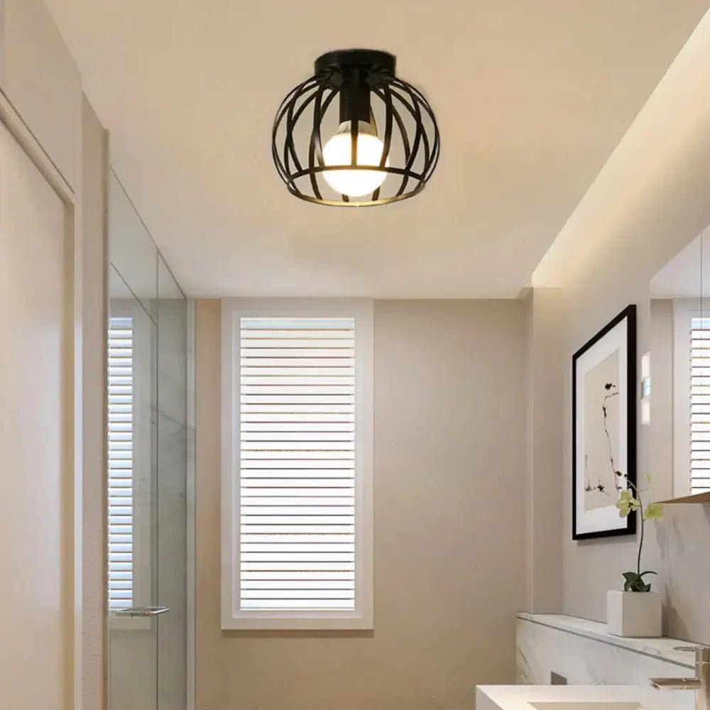 Industrial Ceiling Light Vintage Black Metal Design - Nalani - UK Fashion Clothing and Decor