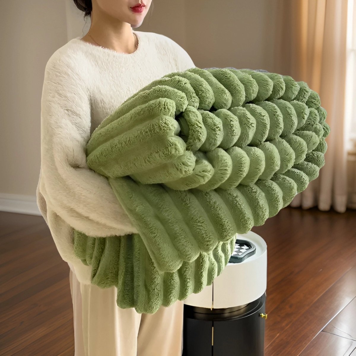 Luxe Chunky Knit Blanket Soft Modern Plush Home Decor Throw - Nalani - UK Fashion Clothing and Decor