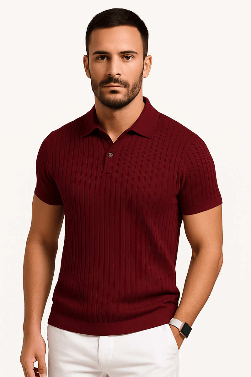 Mens Muscle Fit Polo Shirt For Smart Casual Everyday Style - Nalani - UK Fashion Clothing and Decor