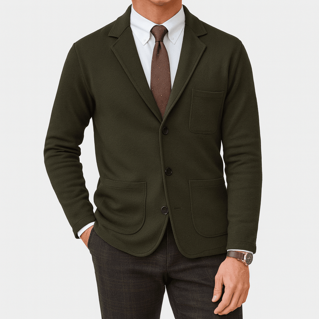 Men's Tailored Blazer Notched Lapel Single Breasted For Business And Evening - Nalani - UK Fashion Clothing and Decor