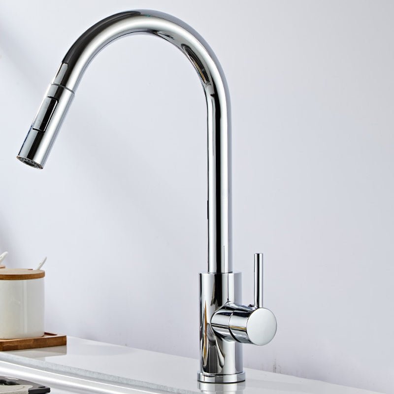 Stainless Steel Bridge Faucet With Pull Down Sprayer - Nalani - UK Fashion Clothing and Decor