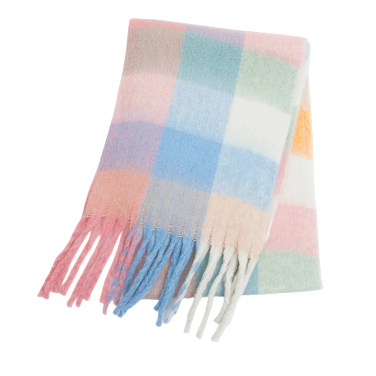 Thick Warm Cashmere Rainbow Scarf For Cozy Winter Days - Nalani - UK Fashion Clothing and Decor