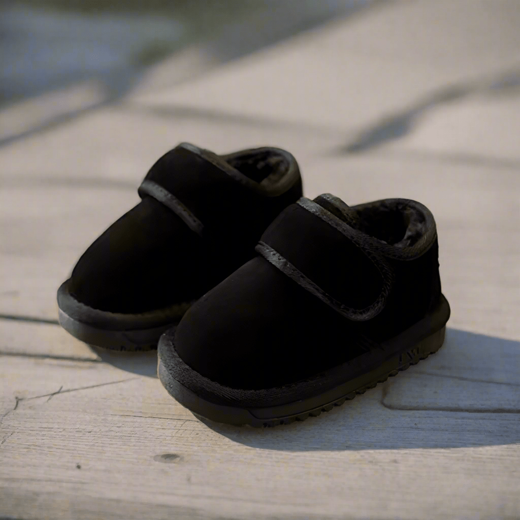 Warm Lined Kids Shoes With Grip And Velcro For 0 To 3 Years - Nalani - UK Fashion Clothing and Decor