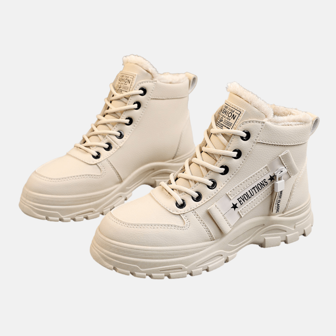 Women's High Top Ankle Boots Lace Up Platform Sole Winter - Nalani - UK Fashion Clothing and Decor