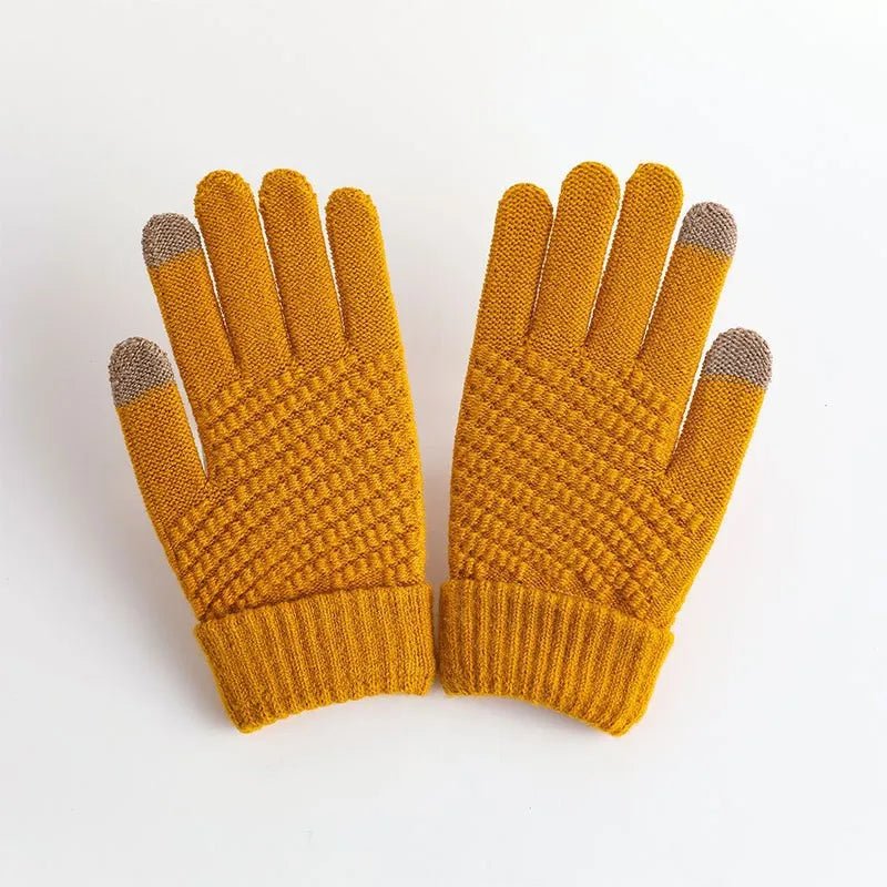 Women's Knit Winter Gloves Warm Soft Stretch Fit - Nalani - UK Fashion Clothing and Decor