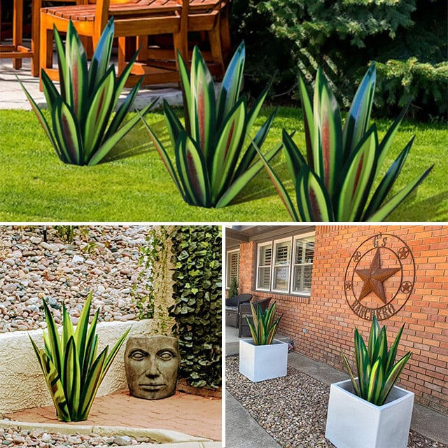 Anti-rust Metal Tequila Agave Plant NALANI