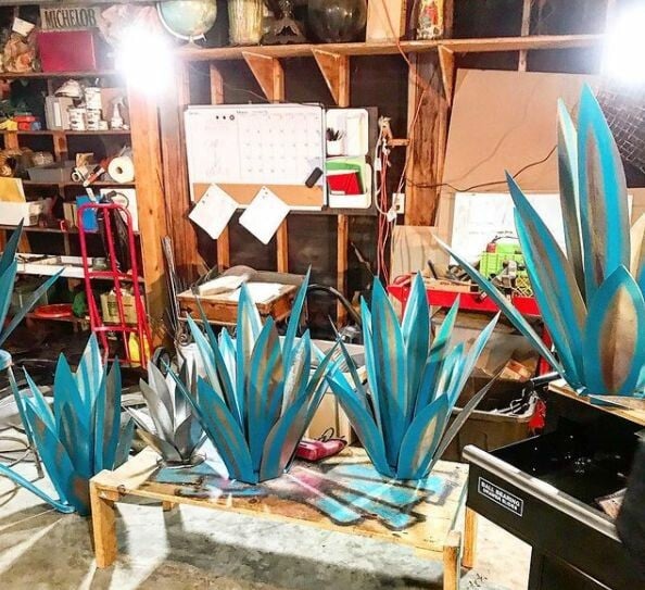 Anti-rust Metal Tequila Agave Plant NALANI