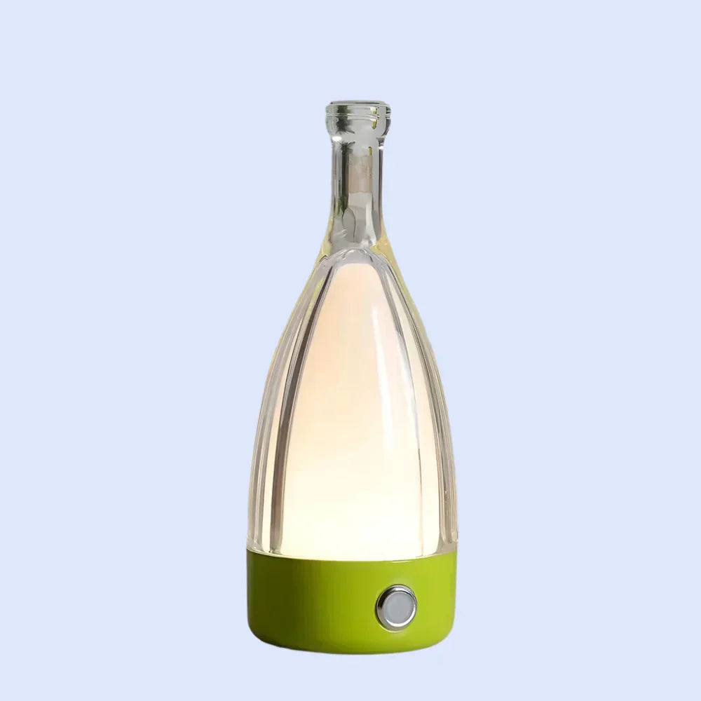 Decorative Rechargeable Wine Bottle Lamp for Relaxing Atmosphere Green NALANI