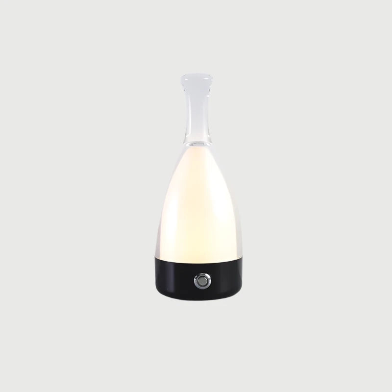 Decorative Rechargeable Wine Bottle Lamp for Relaxing Atmosphere Black NALANI