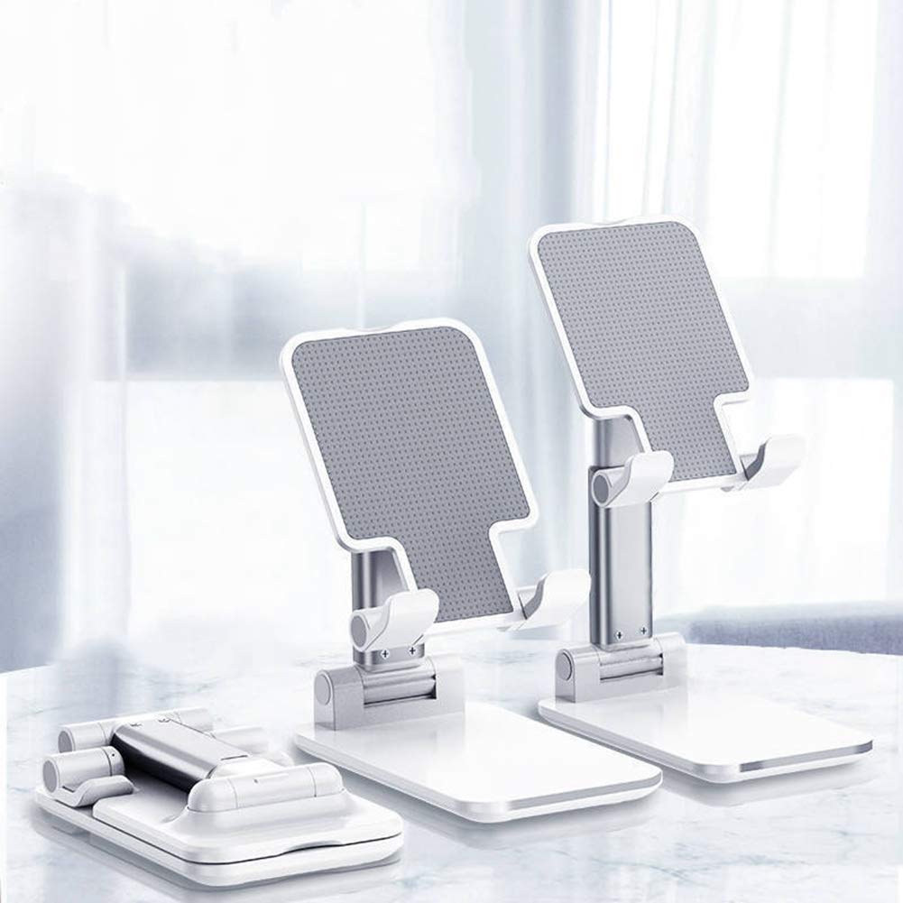 Foldable Adjustable Phone Stand With Charging Port Portable White NALANI