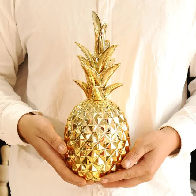 Gold Pineapple Home Decor for Tropical Elegance and Style Gold NALANI