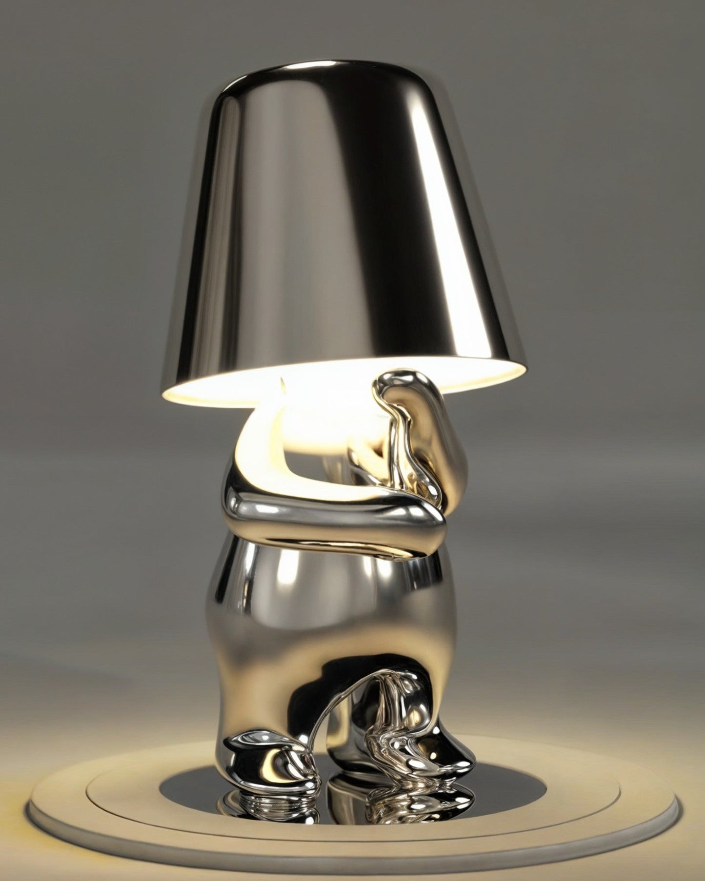 Golden USB rechargeable table lamp with dimmer function 1800mAh NALANI