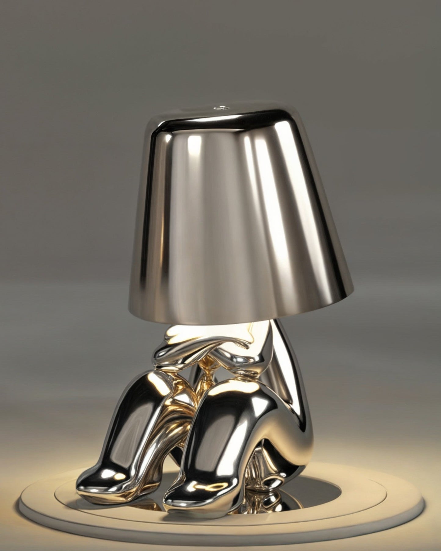 Golden USB rechargeable table lamp with dimmer function 1800mAh NALANI