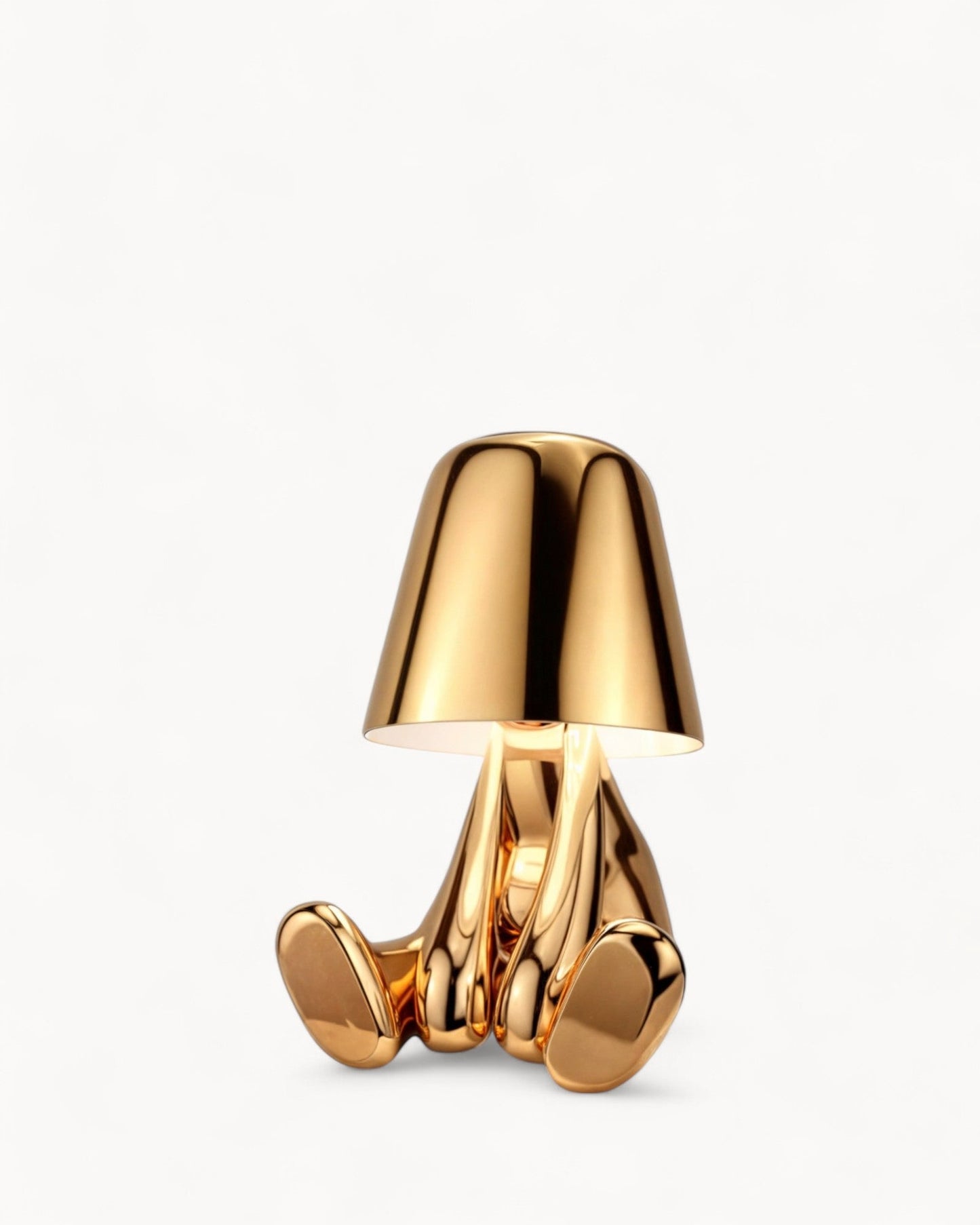 Golden USB rechargeable table lamp with dimmer function 1800mAh Gold NALANI