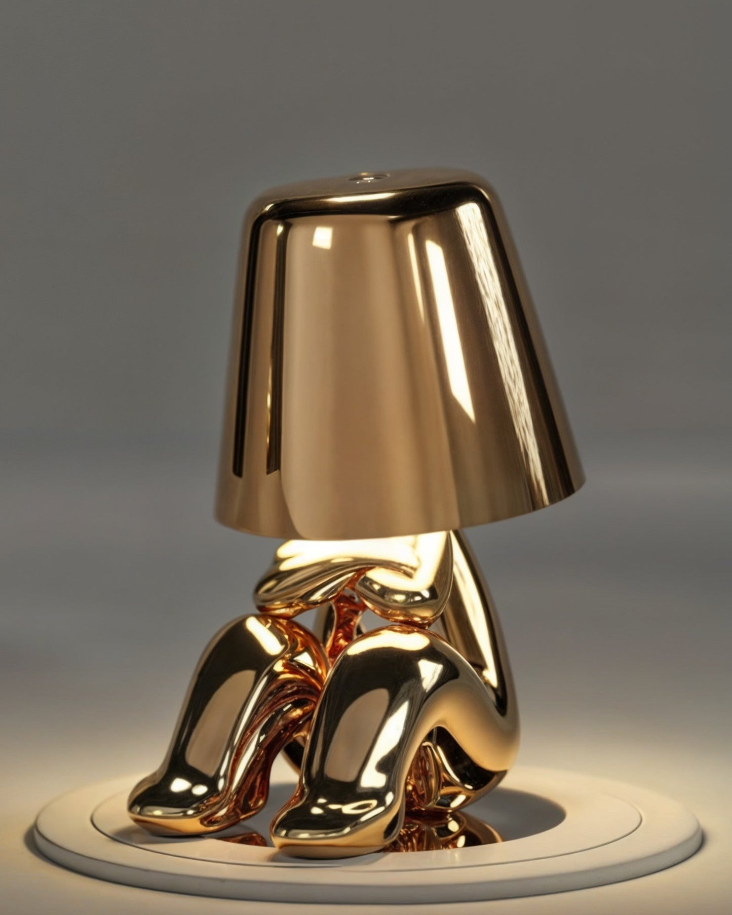 Golden USB rechargeable table lamp with dimmer function 1800mAh NALANI