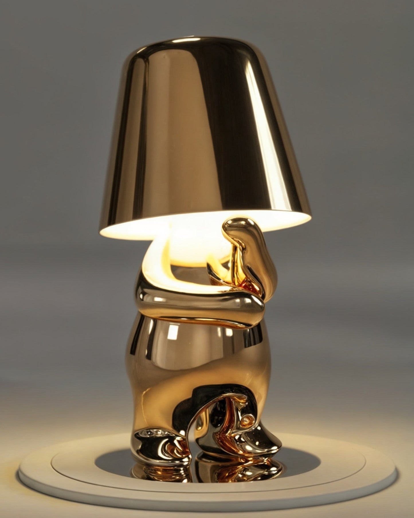 Golden USB rechargeable table lamp with dimmer function 1800mAh NALANI