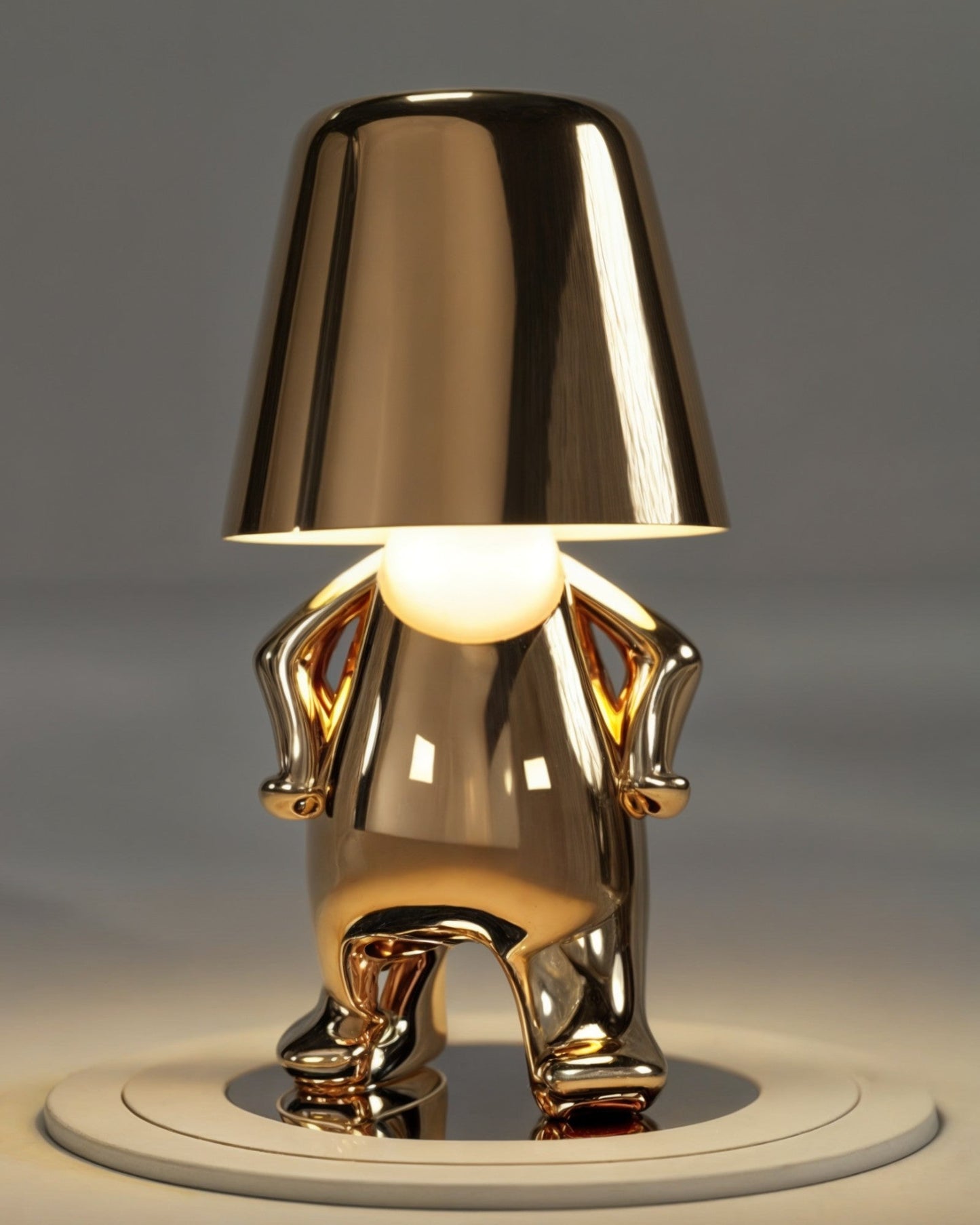 Golden USB rechargeable table lamp with dimmer function 1800mAh NALANI