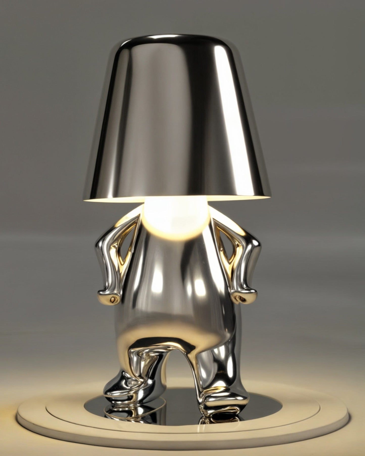 Golden USB rechargeable table lamp with dimmer function 1800mAh NALANI