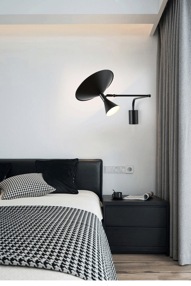 Indoor Swing Arm Wall Lamp For Bedroom And Living Room NALANI