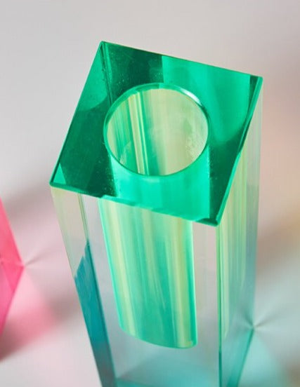 Modern Acrylic Prism Vase and Desk Organizer in Rainbow Colors NALANI