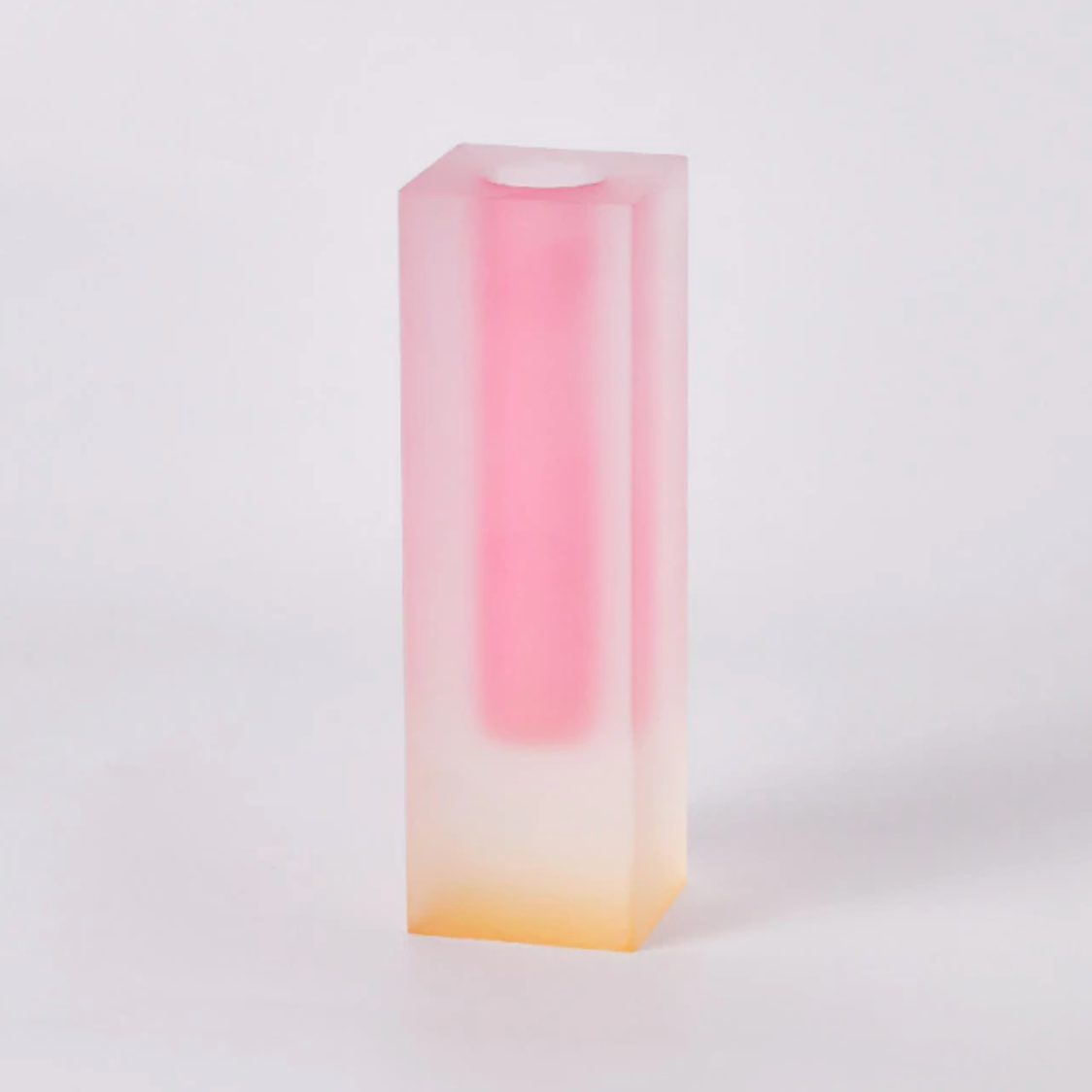 Modern Acrylic Prism Vase and Desk Organizer in Rainbow Colors Pink Yellow Matte Short NALANI