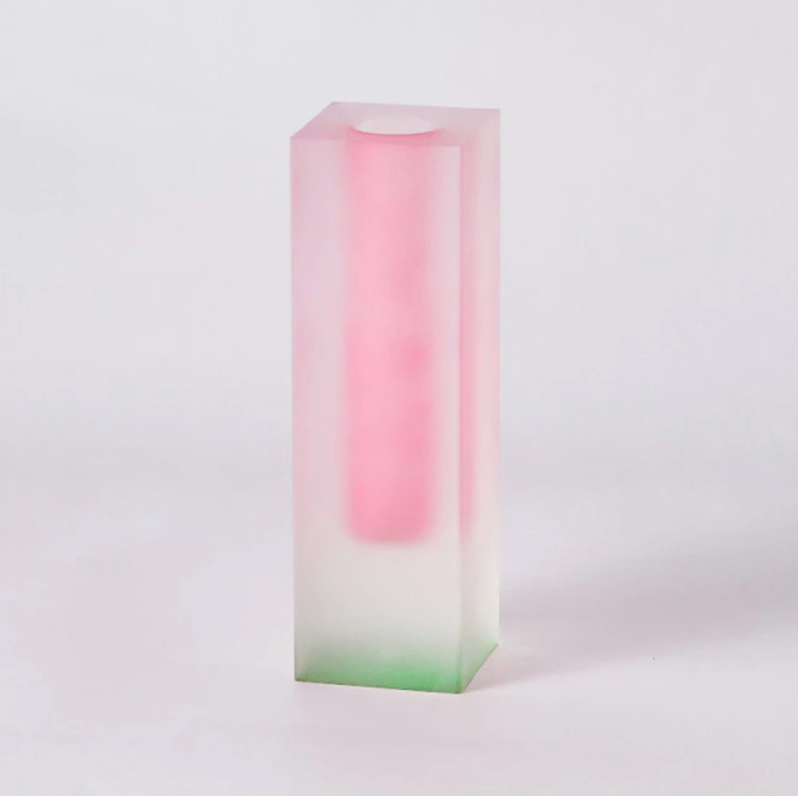 Modern Acrylic Prism Vase and Desk Organizer in Rainbow Colors Pink Lime Matte Short NALANI
