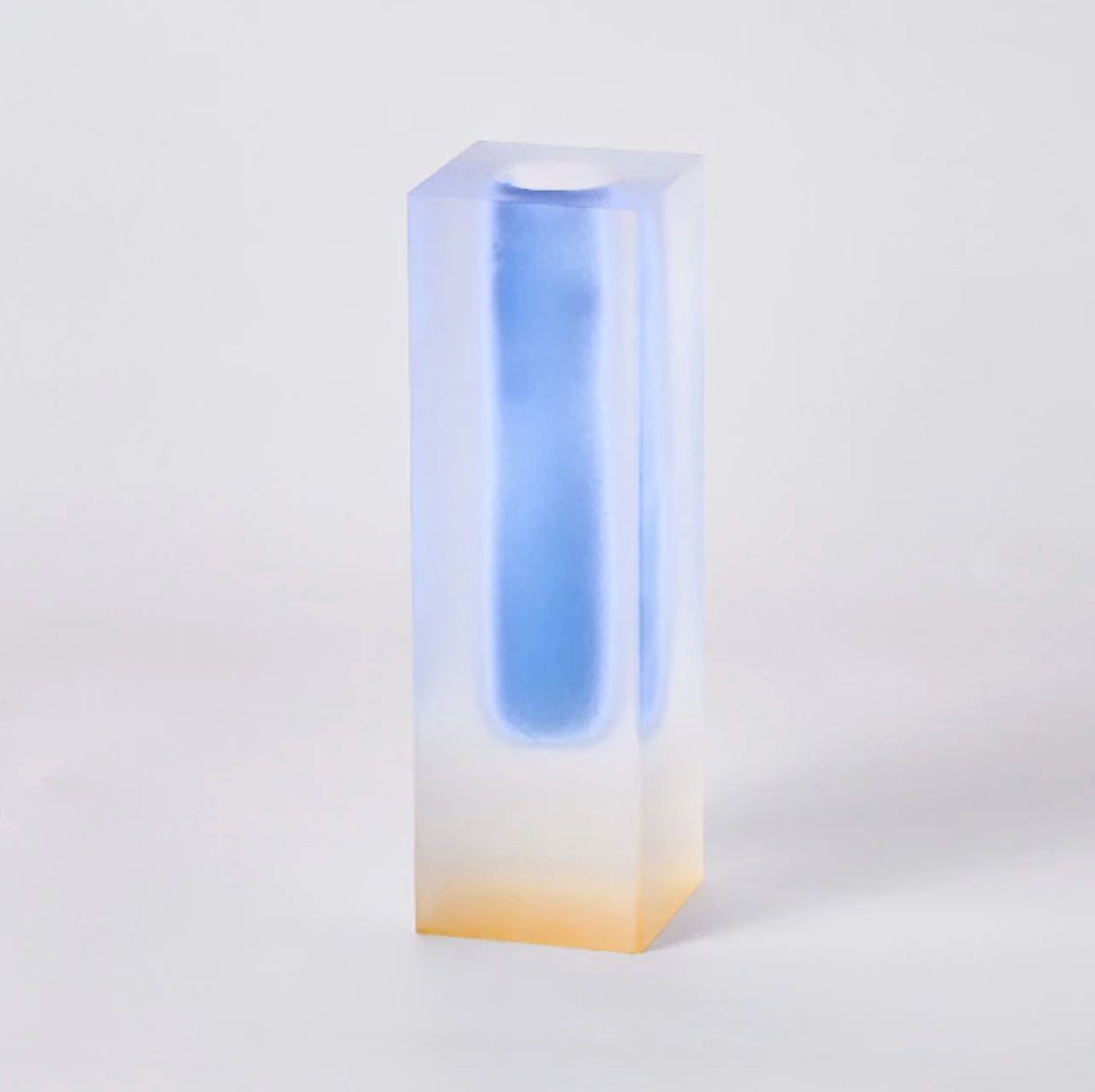 Modern Acrylic Prism Vase and Desk Organizer in Rainbow Colors Blue Yellow Matte Short NALANI