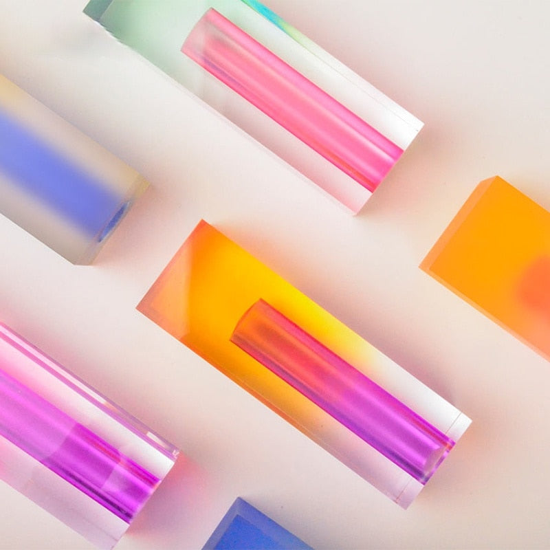 Modern Acrylic Prism Vase and Desk Organizer in Rainbow Colors NALANI
