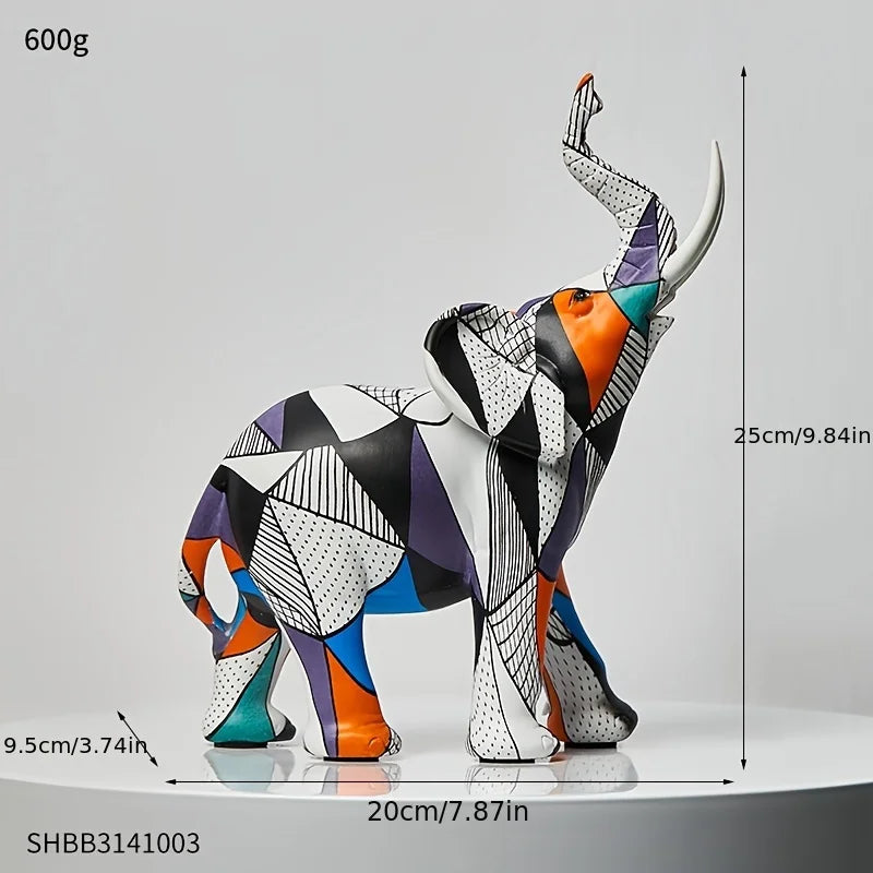 Modern Elephant Art Nordic Decor for Elegant Home Interiors Large - 25 cm high NALANI